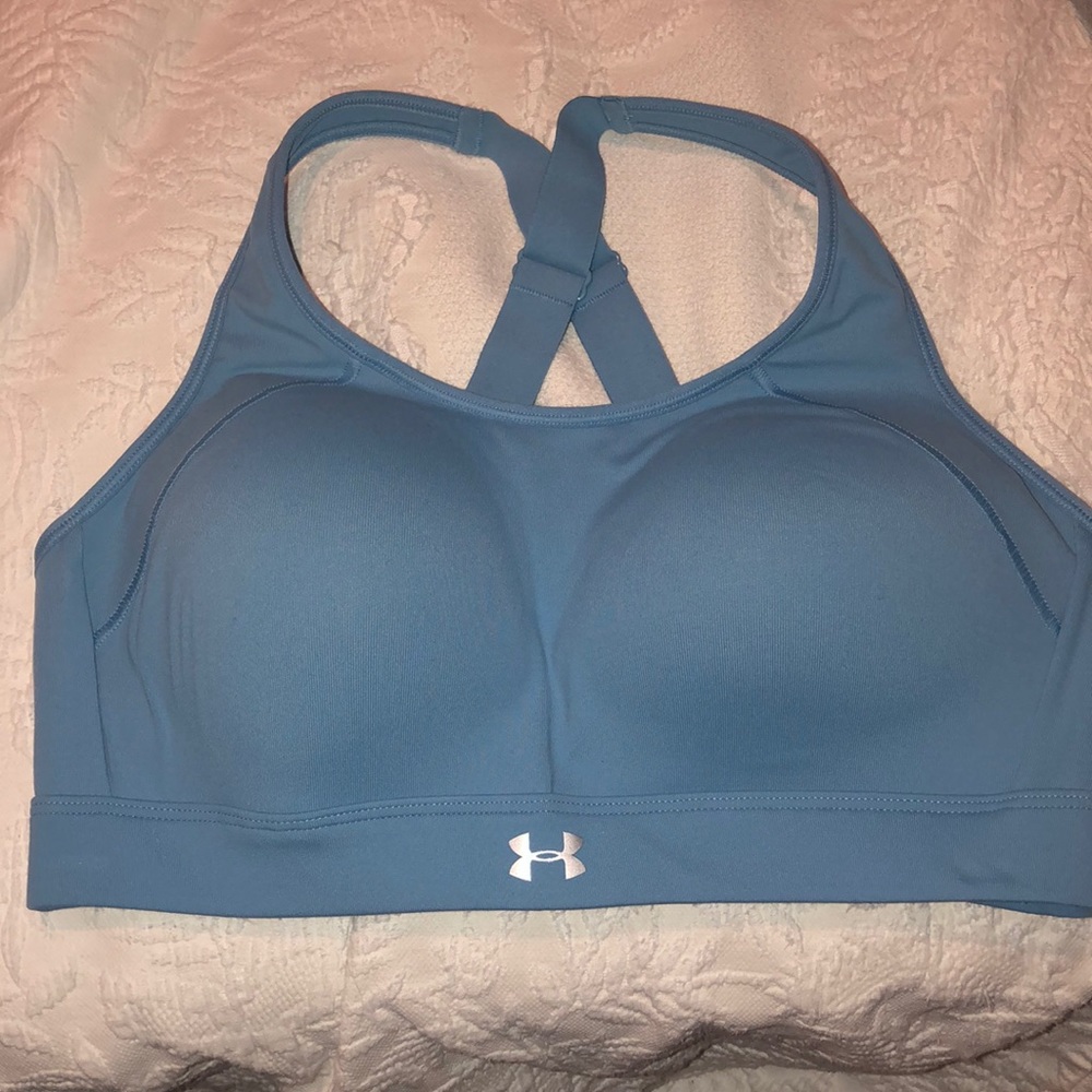Light blue clip sports bra